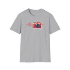 Red Camera Heartbeat T-Shirt
