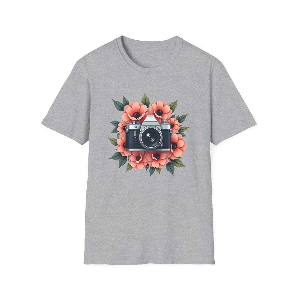 Camera in Poppies T-Shirt