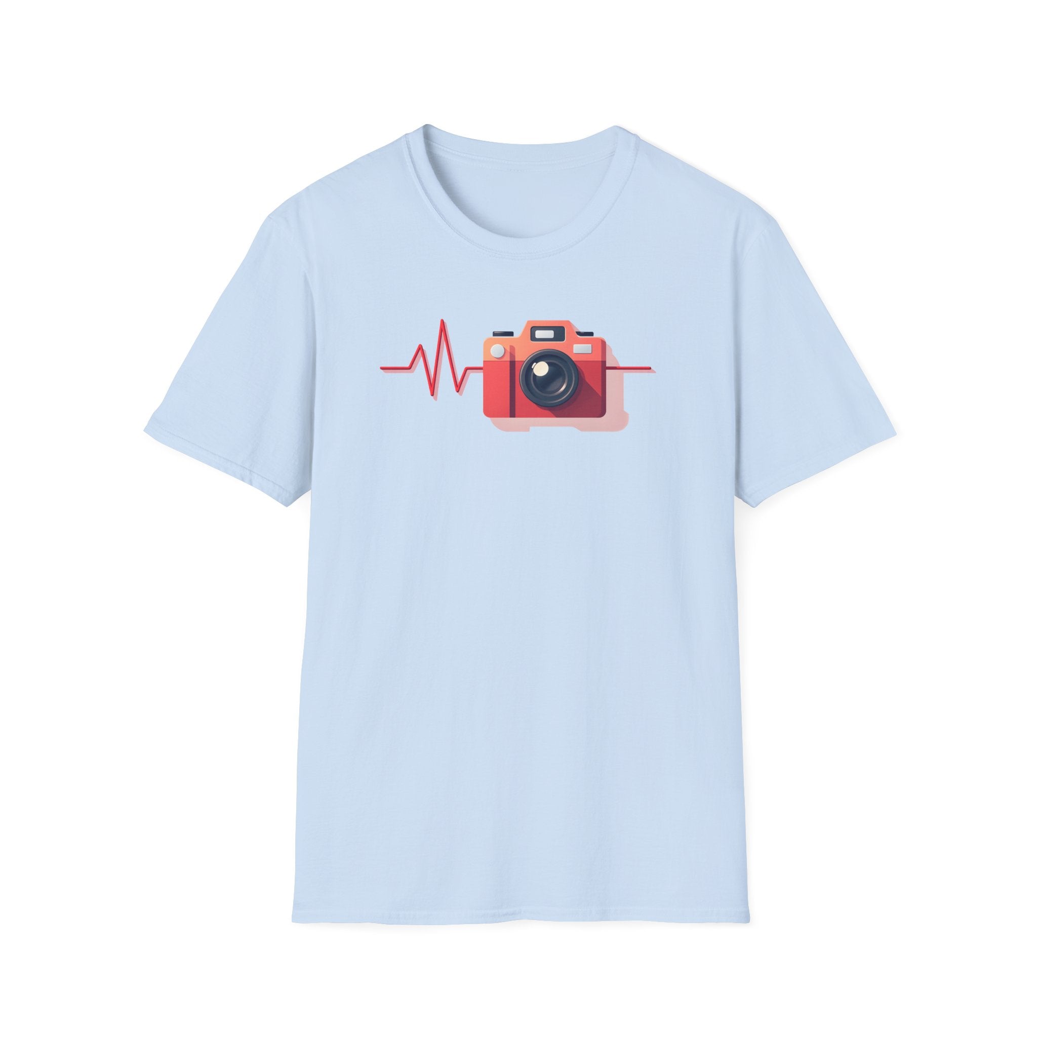 Red Camera Heartbeat T-Shirt