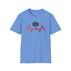 Black Camera wth Red Heartbeat T-Shirt
