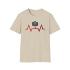 Black Camera wth Red Heartbeat T-Shirt