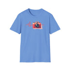 Red Camera Heartbeat T-Shirt