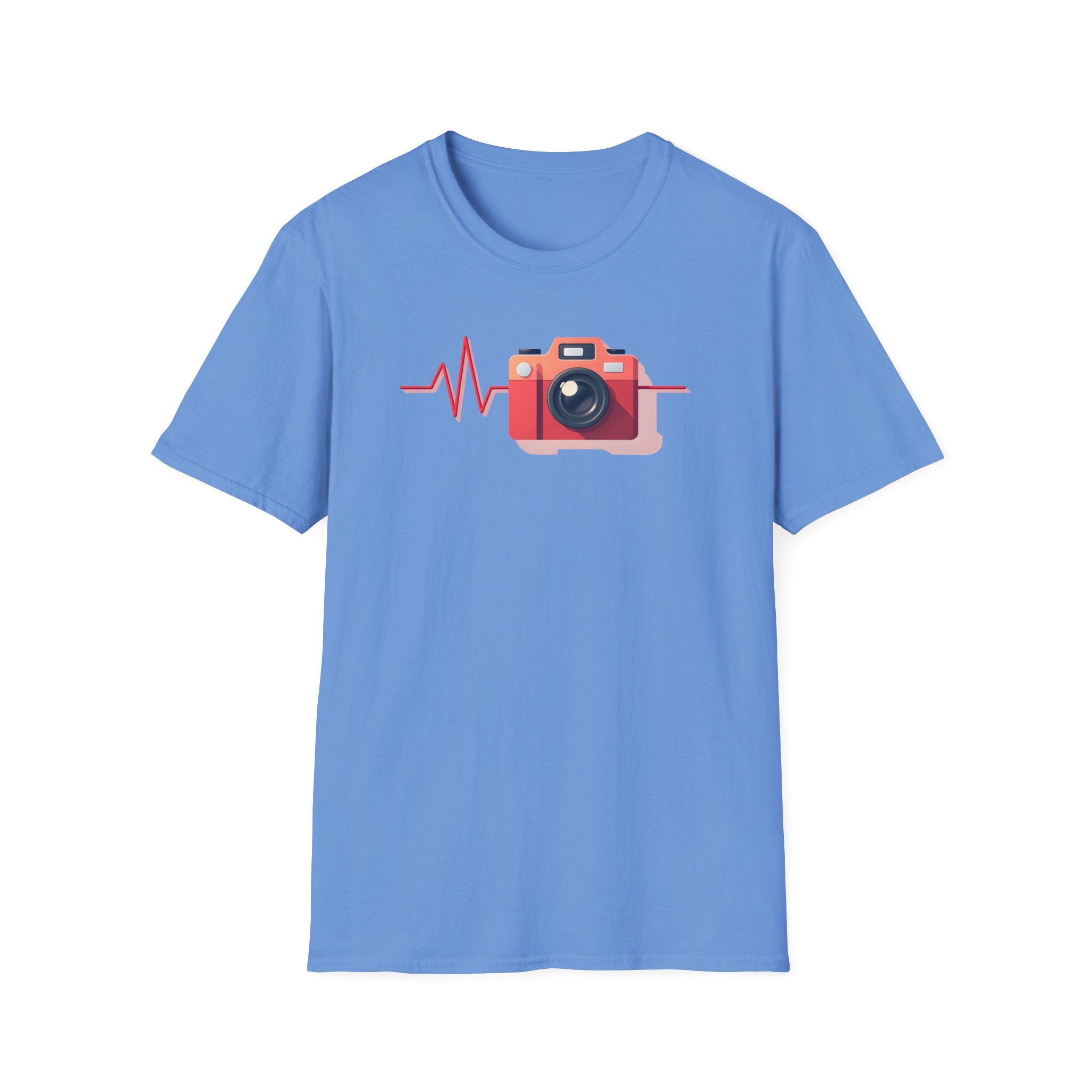 Red Camera Heartbeat T-Shirt