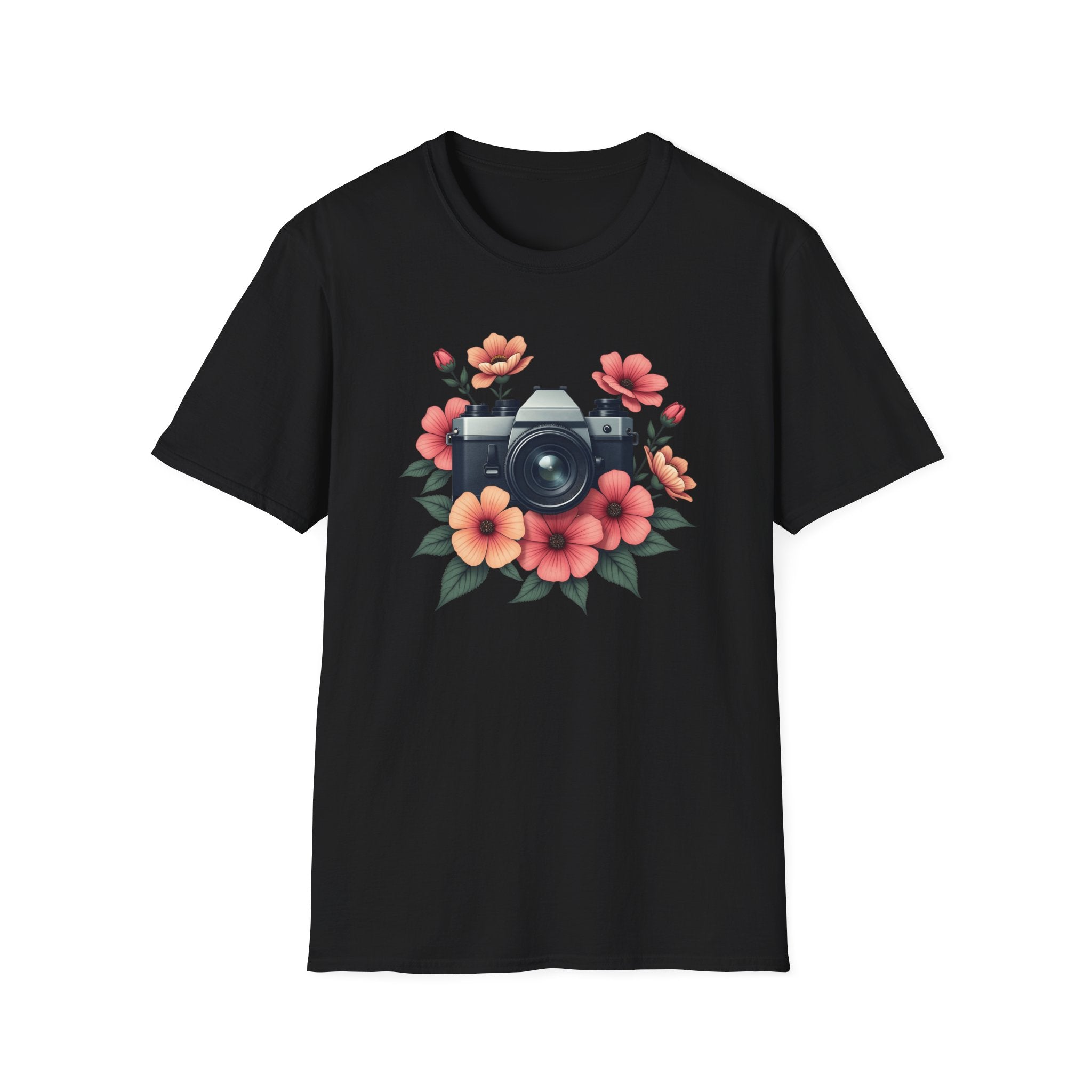 Camera and Flowers T-Shirt