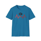 Black Camera wth Red Heartbeat T-Shirt