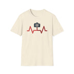 Black Camera wth Red Heartbeat T-Shirt