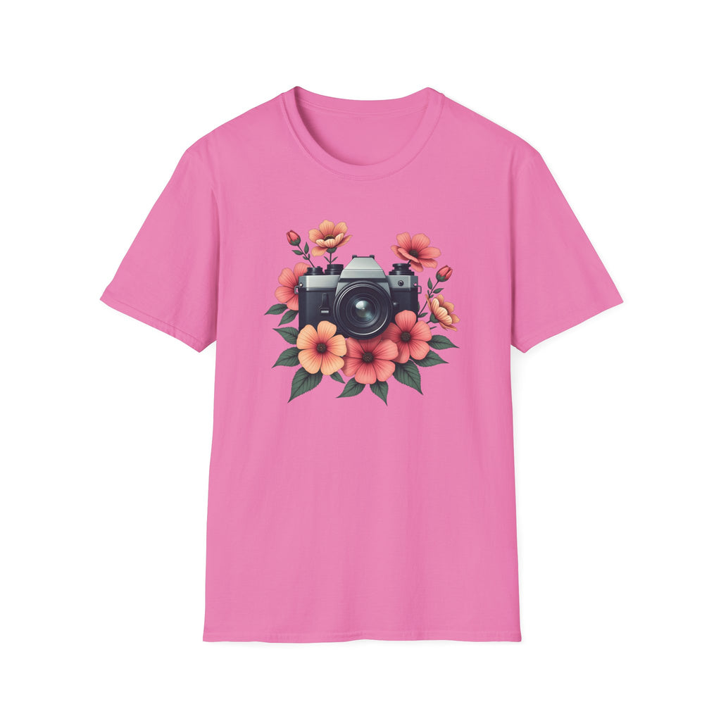 Camera and Flowers T-Shirt