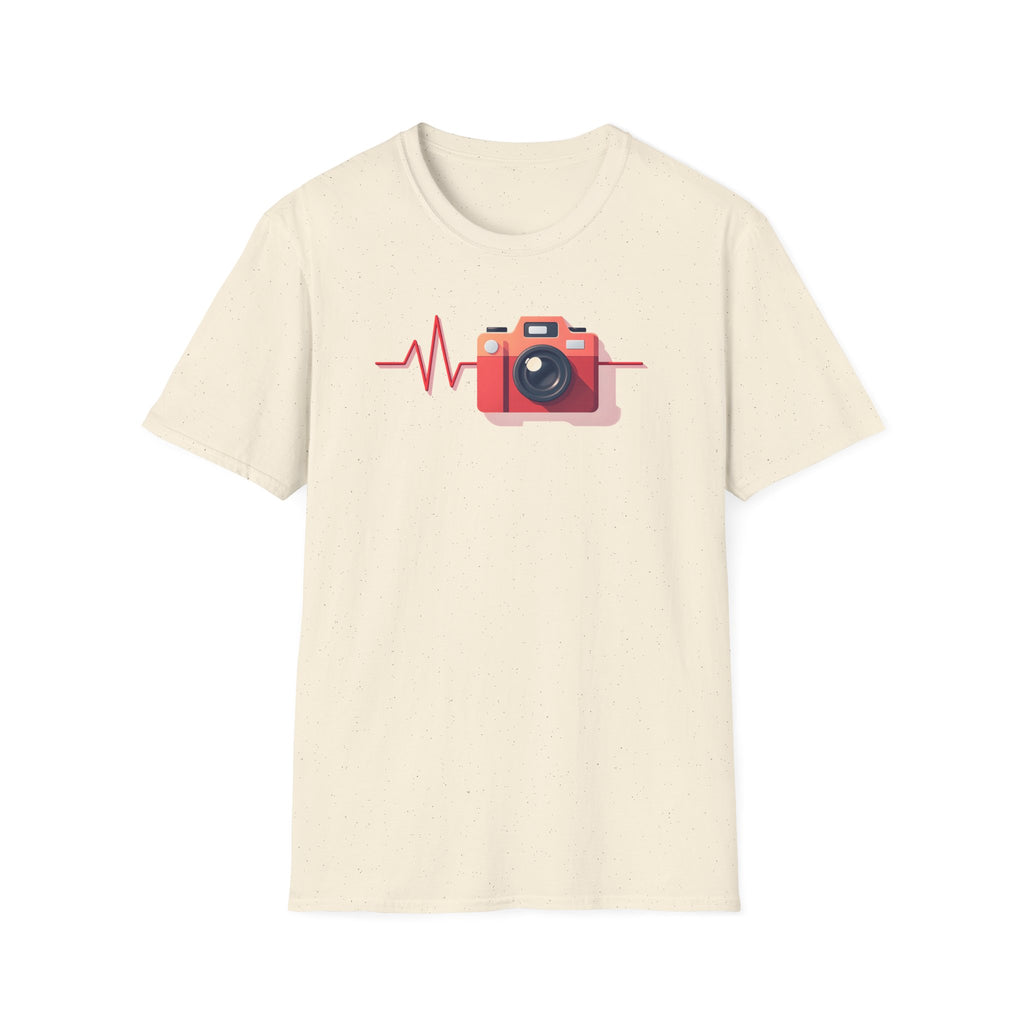 Red Camera Heartbeat T-Shirt