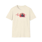 Red Camera Heartbeat T-Shirt