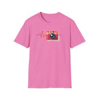 Red Camera Heartbeat T-Shirt