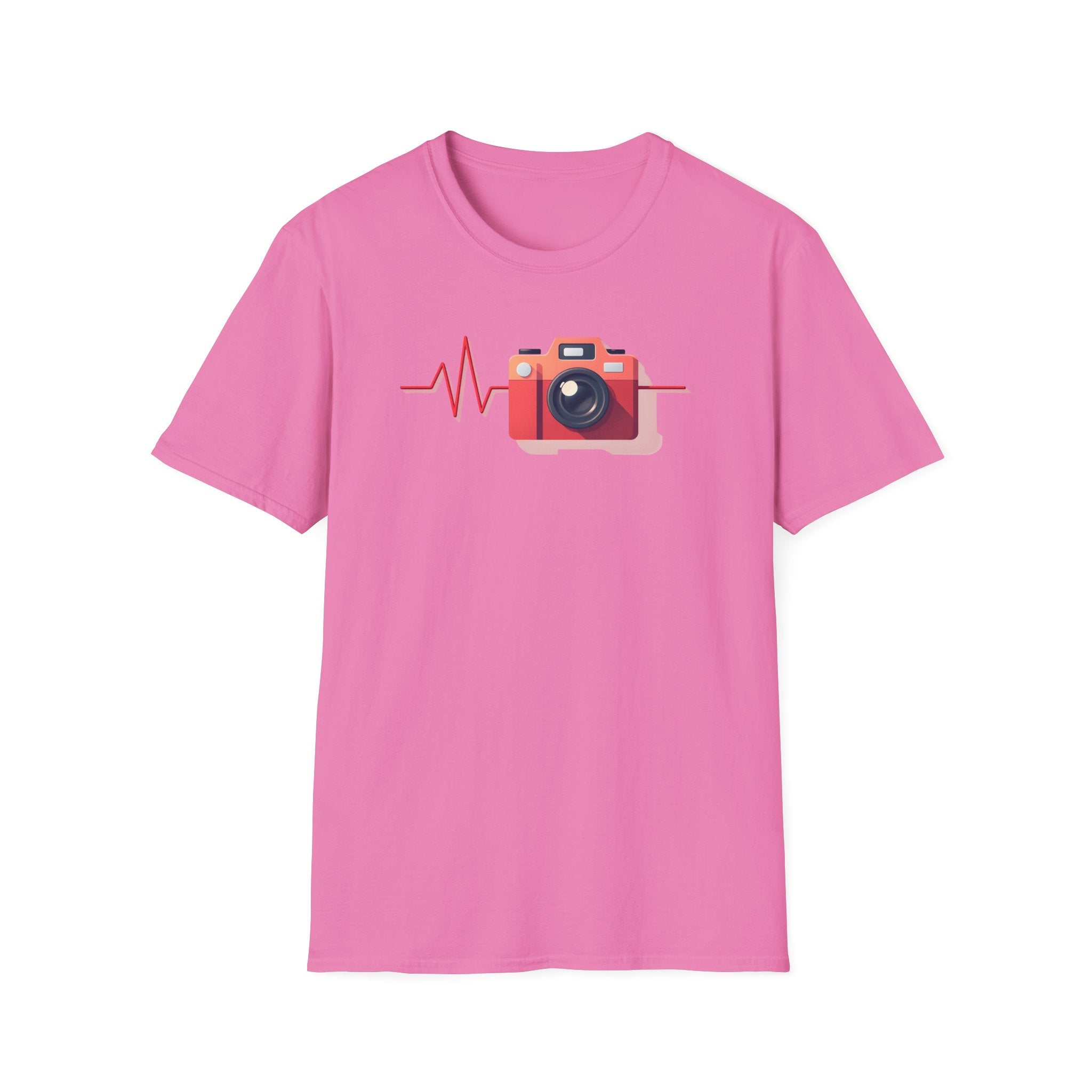 Red Camera Heartbeat T-Shirt