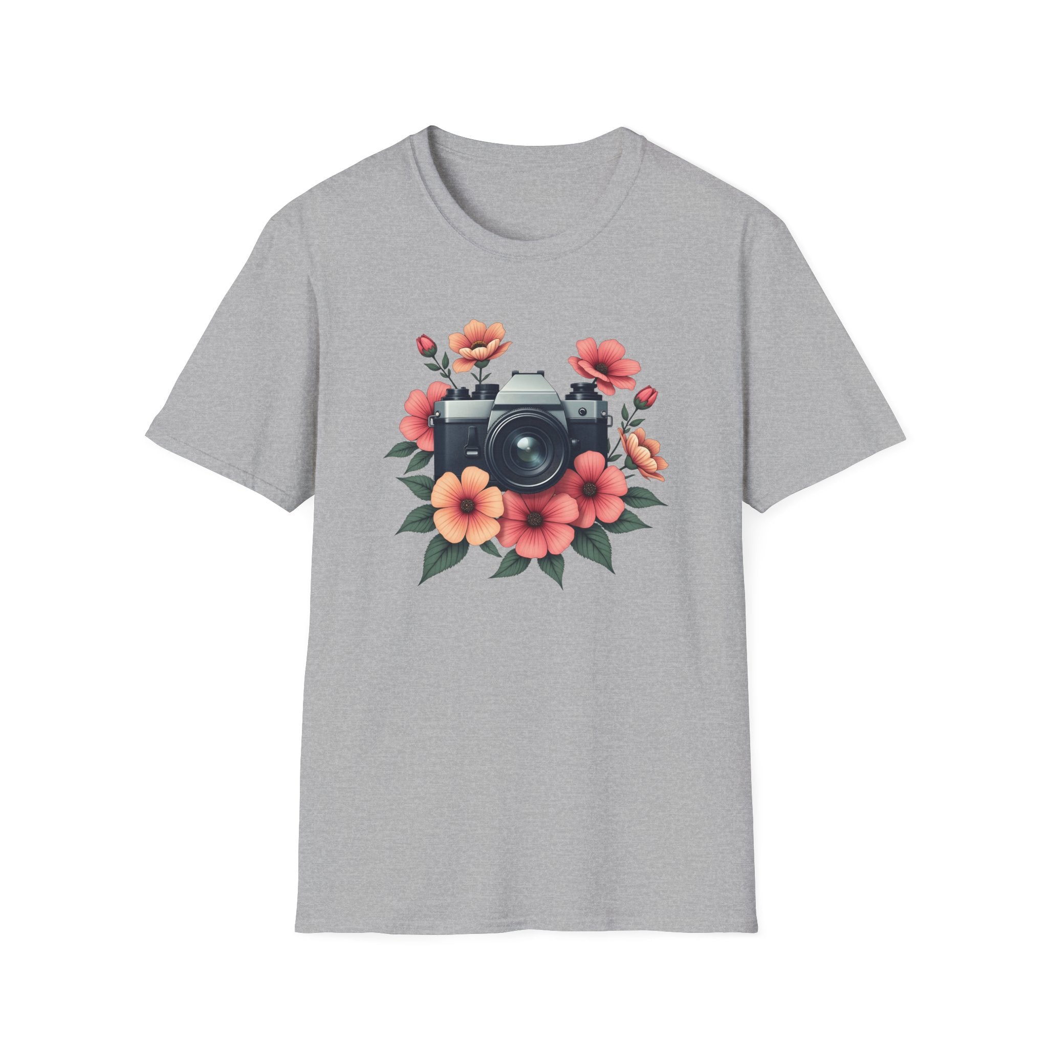 Camera and Flowers T-Shirt