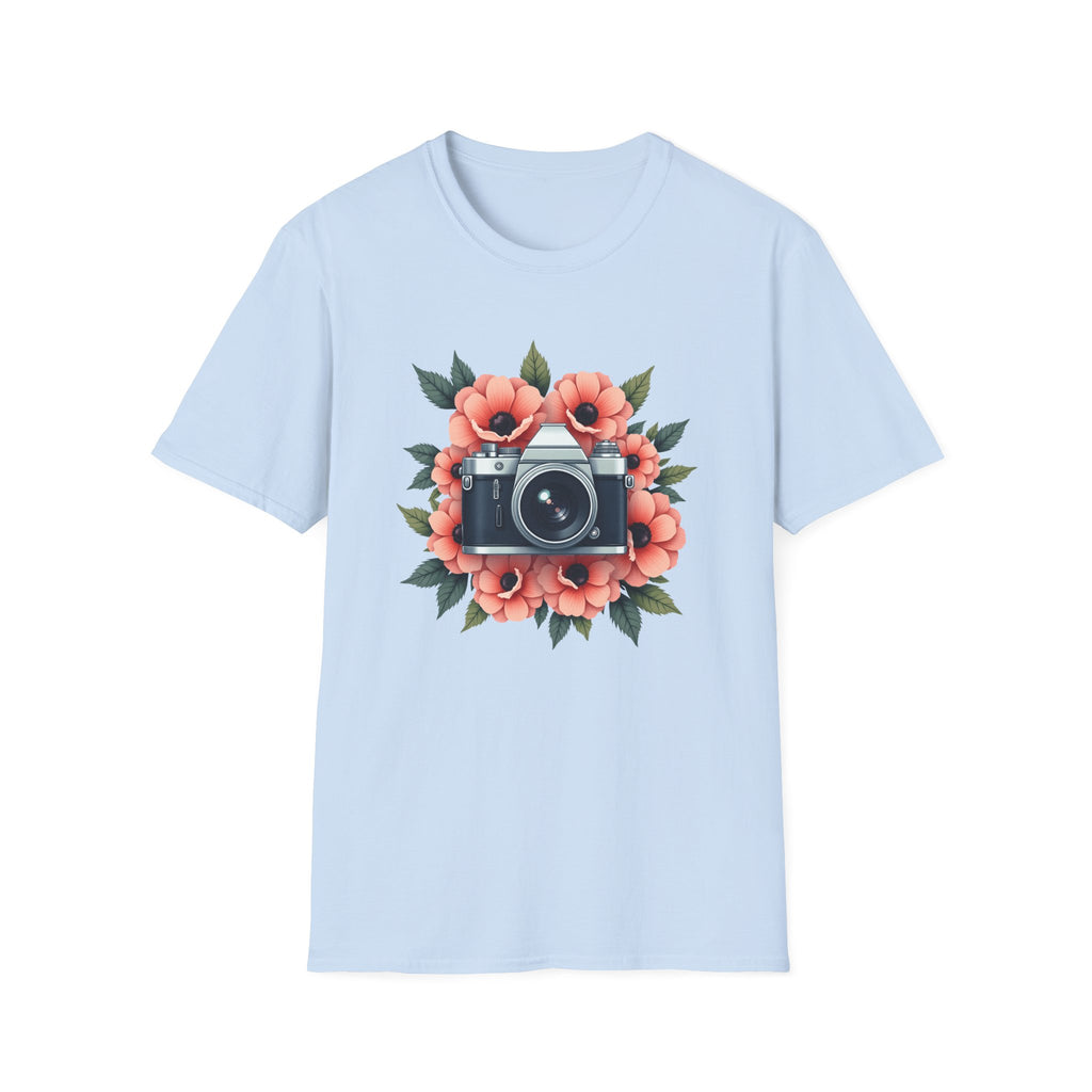 Camera in Poppies T-Shirt