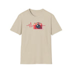 Red Camera Heartbeat T-Shirt