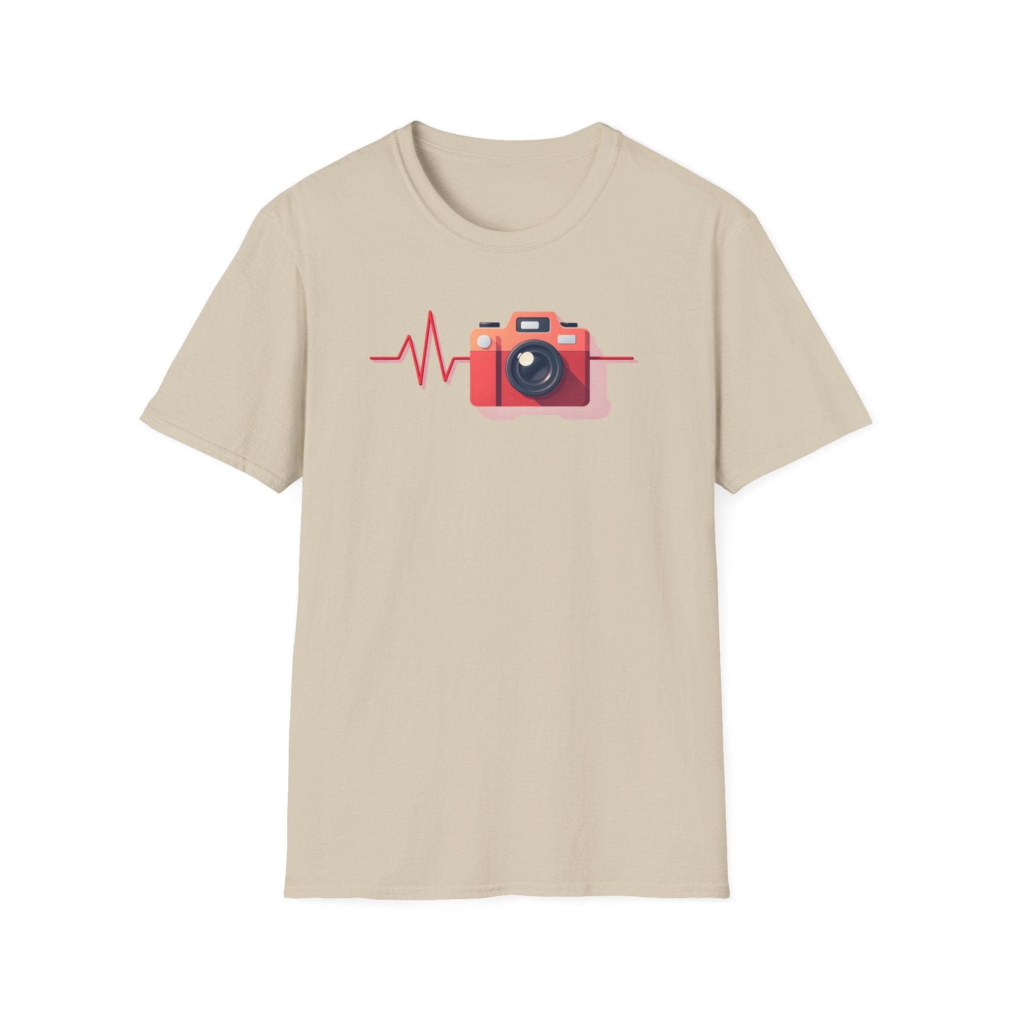Red Camera Heartbeat T-Shirt