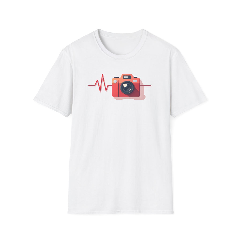 Red Camera Heartbeat T-Shirt