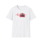 Red Camera Heartbeat T-Shirt