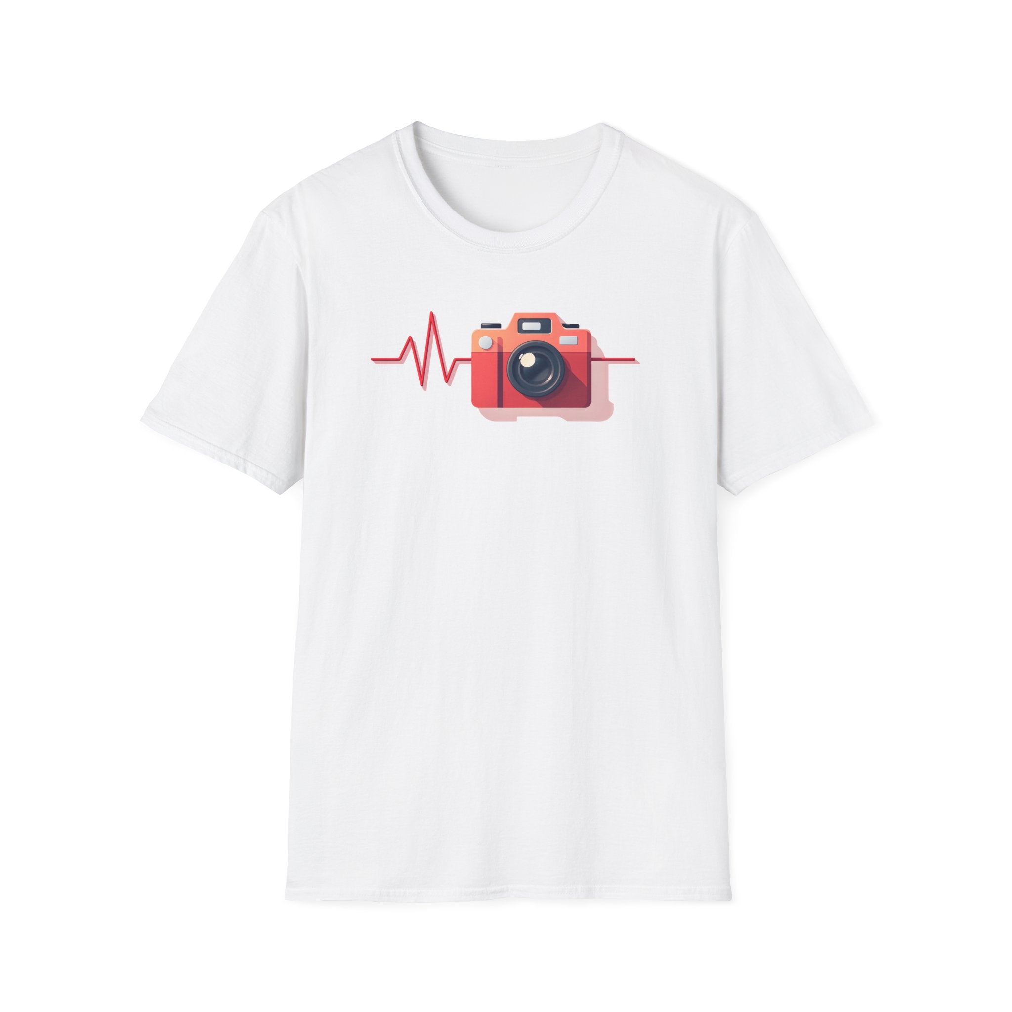 Red Camera Heartbeat T-Shirt