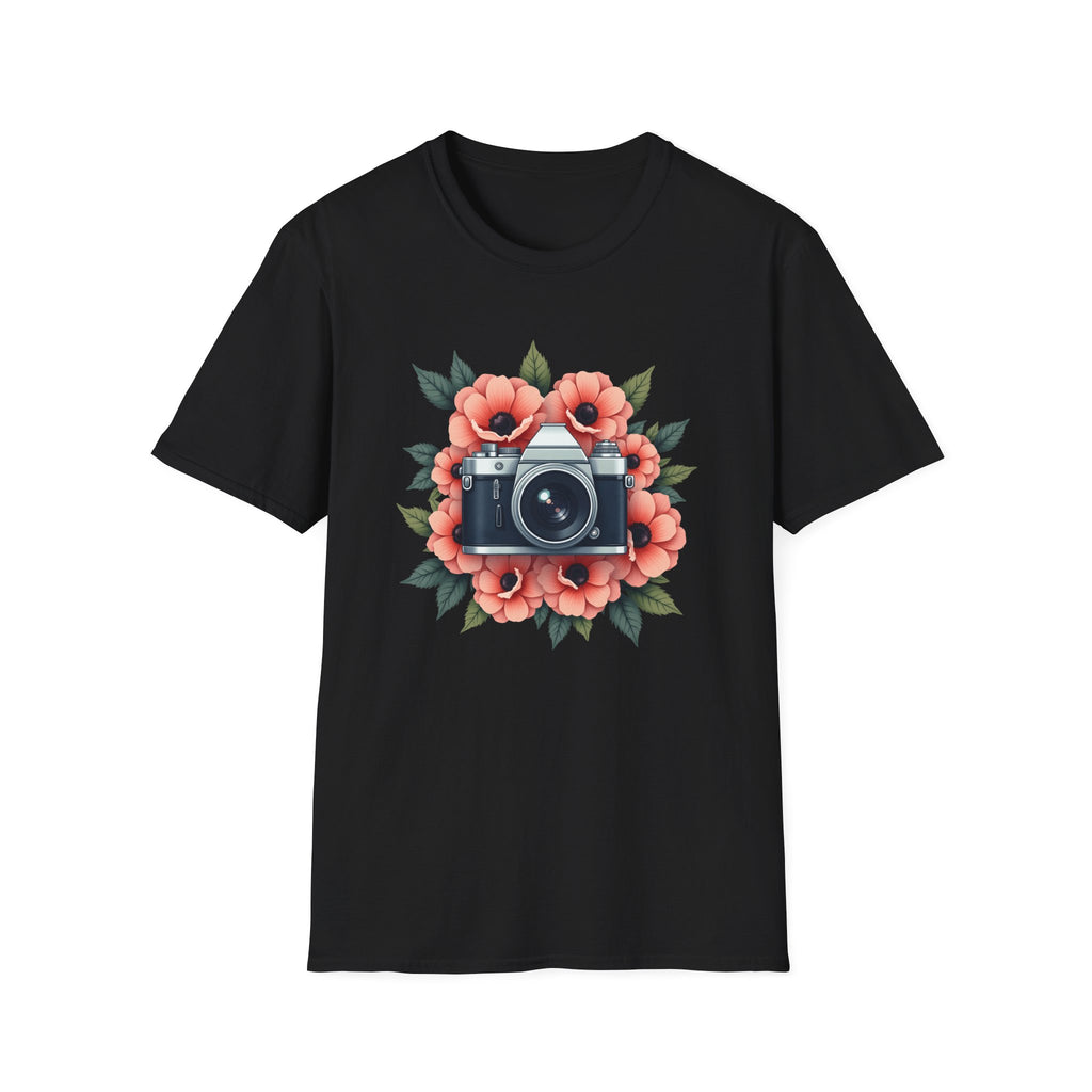 Camera in Poppies T-Shirt