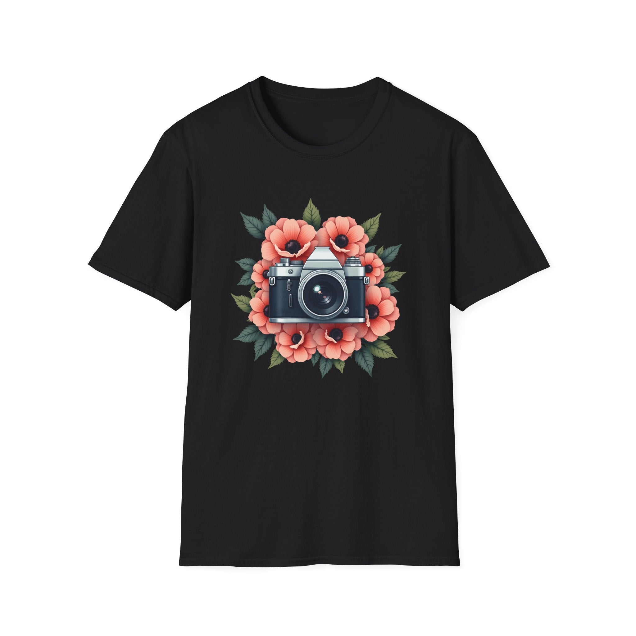 Camera in Poppies T-Shirt